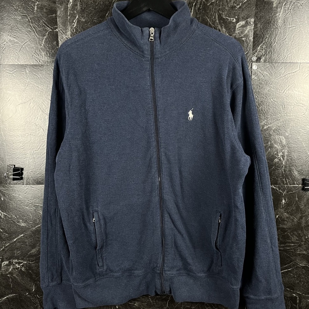 Polo Ralph Lauren Men's Blue Performance Sweater Jacket Large